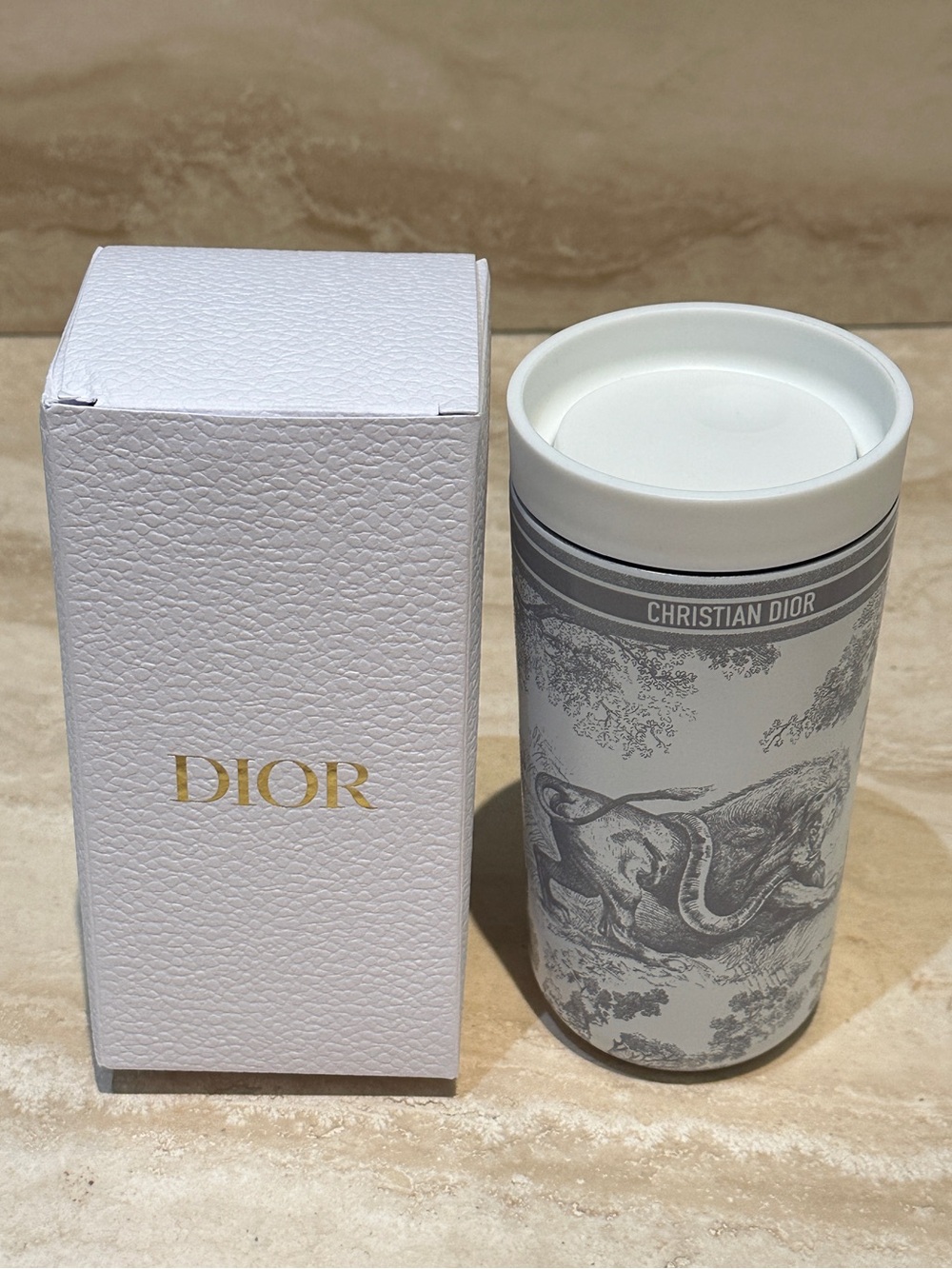 Dior Beauty Tumbler Prestige Toile de Jouy Insulated Travel Cup Mug (Limited)